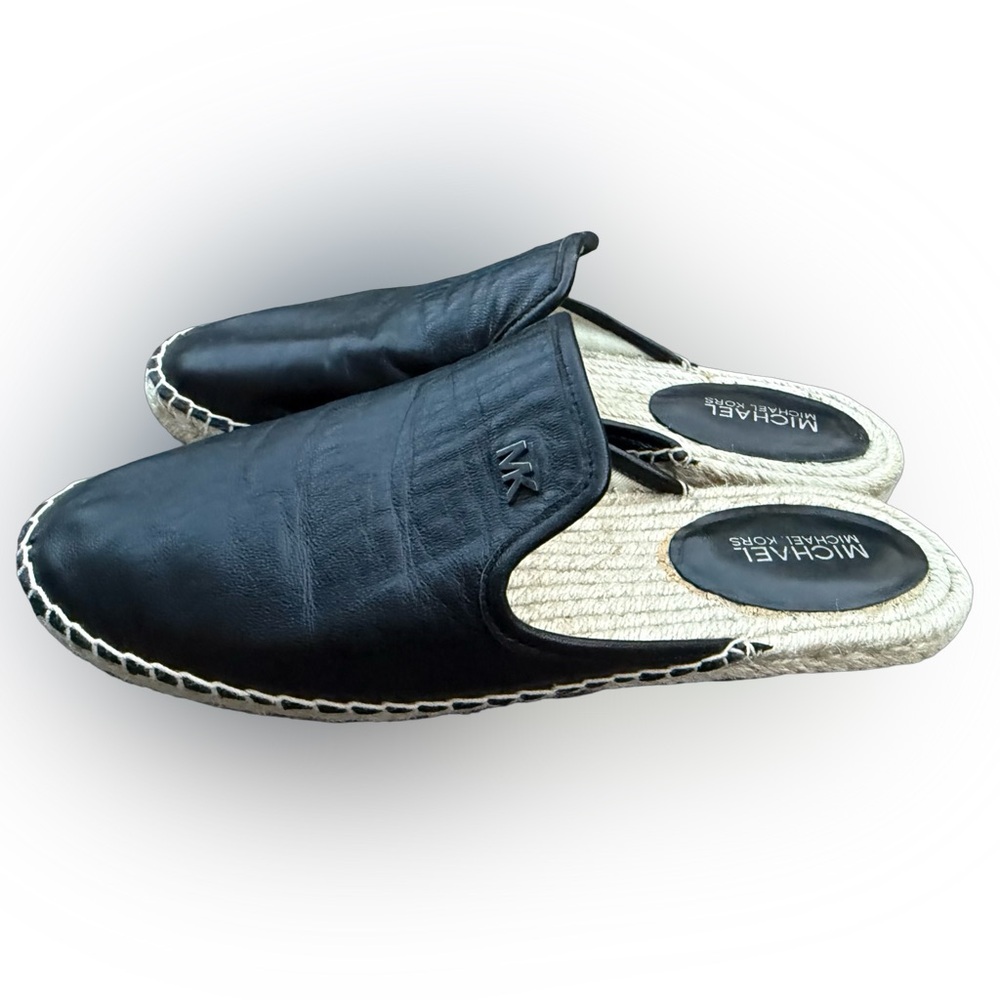 Michael Kors Emilia Leather Mule Espadrille Slides - Picture 9 of 11